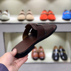 HM Men's Slide Brown Cowhide 567148