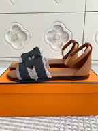 HM 25 Santorini Black Denim Gold Calfskin