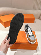 HM 25ss Sneakers Gray Black Brown Cowhide 577546