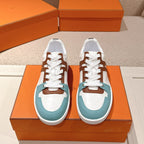 HM 25ss Sneakers White Blue Brown Cowhide 577547