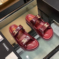 CC 25S Dad Sandal Mule Burgundy Patent Calfskin