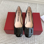 Viv 25 Ballet Flats Black Cowhide Leather Sheepskin 255211