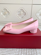 Viv 25 Ballet Flats Pink Cowhide Leather Sheepskin 255208