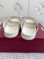 GC sandal with Double G White Calfskin 291023