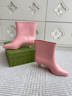 GC Women's Ankle With Interlocking G Boot Pink Rubber 291028
