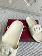 GC Slipper White Cowhide 291036