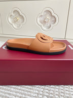 GC Slipper Brown Cowhide 291037