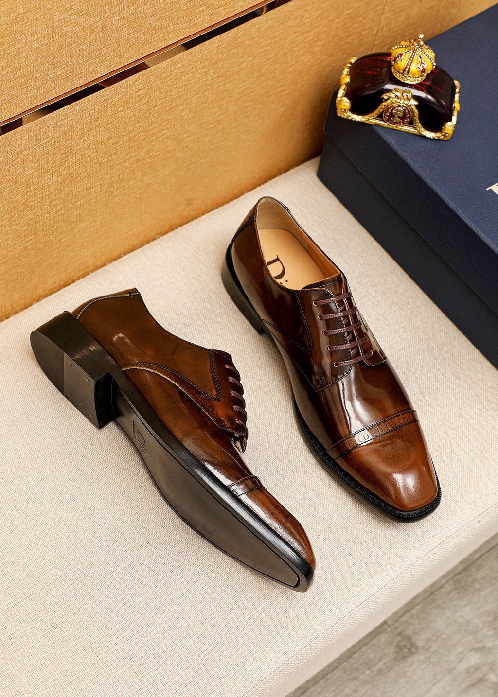CD Derby Shoe Brown Patent Leather 638975