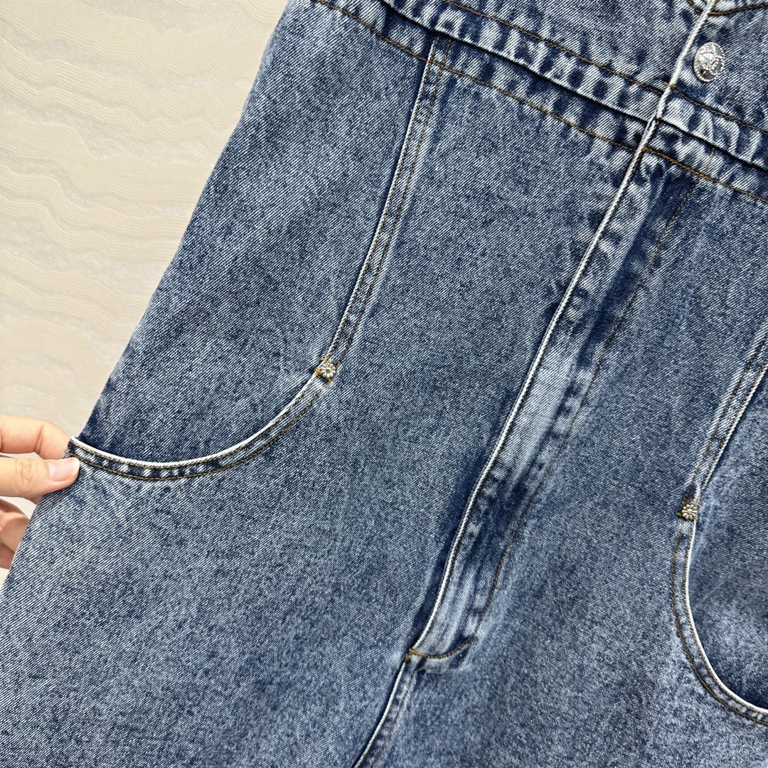 CC Denim Jumpsuit Blue Cotton