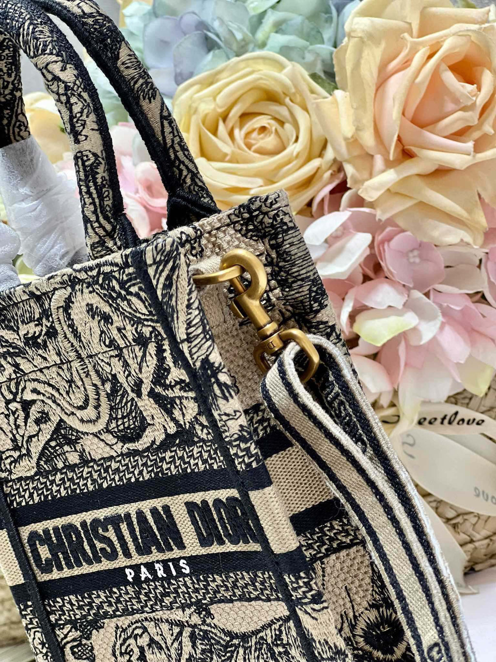 CD Apricot Tiger Mini Book Tote 13.5 cm 336428