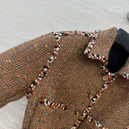 CC 25 Tweed Jacket Brown Wool Cotton Viscose