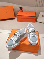 HM Day Sneakers White Calfskin Denim 577518