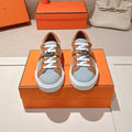 HM Day Sneakers Brown Calfskin Denim 577519