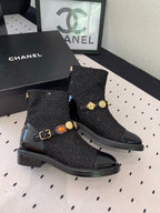 CC 24 Mold GHW Classic Ankle Boots 30mm Black Patent & Glitter 432514
