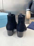 PRA classic pointed-toe boots black suede