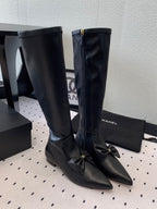 CC 25 Bow-knot Boot Black Sheepskin 514066