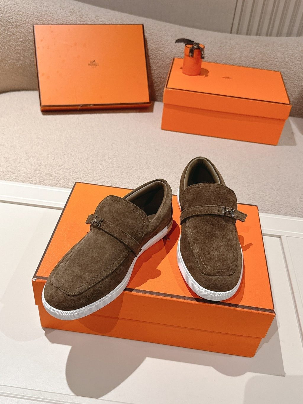 HM 25ss Loafers Brown Suede 577157