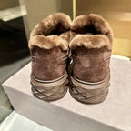 Jimmy Choo Diamond Maxi Sneakers Brown Suede Shearling Lining 538896