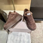Jimmy Choo Diamond Maxi Sneakers Brown Suede Shearling Lining 538896