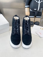 Chloe snow boots navy blue suede 531624
