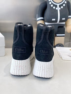 Chloe snow boots navy blue suede 531624