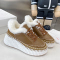 Chloe Nama Sneaker Brown Cowhide Wool 531606