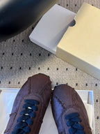 The Row 2025 Smiley Face Sneaker Gray Suede 561650