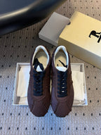 The Row 2025 Smiley Face Sneaker Gray Suede 561650