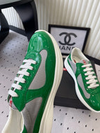 Pra 2025 Sneaker Green mix Gray Patent Leather Mesh 554582