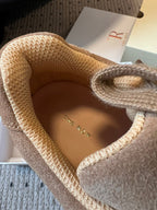 The Row 2025 Smiley Face Sneaker Tan Suede 561651