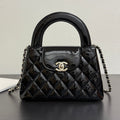Chanel 2026 Kelly Bag 19cm Quilted Black Patent Leather