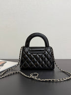 Chanel 2026 Kelly Bag 19cm Quilted Black Patent Leather
