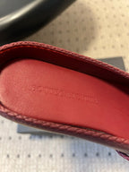 BV 26s Flats Mules Burgundy Calfskin