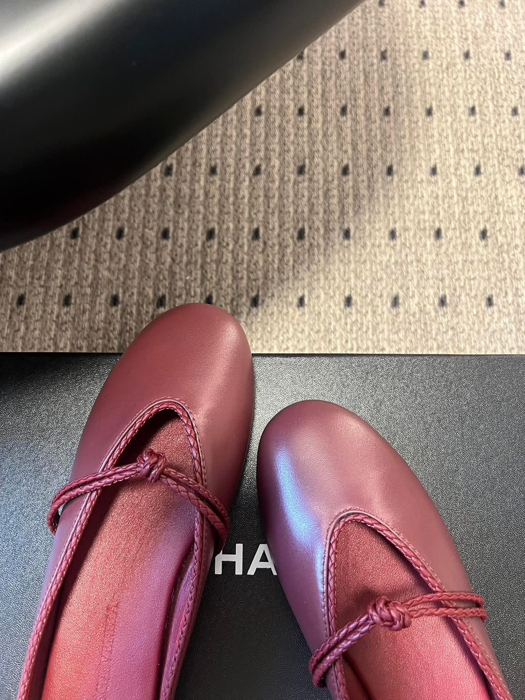 BV 26s Flats Mules Burgundy Calfskin