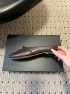 BV 26s Flats Mules Chocolate Calfskin