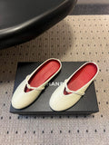 BV 26s Flats Mules Cream White Calfskin