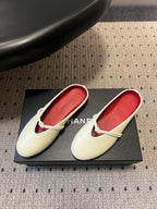 BV 26s Flats Mules Cream White Calfskin