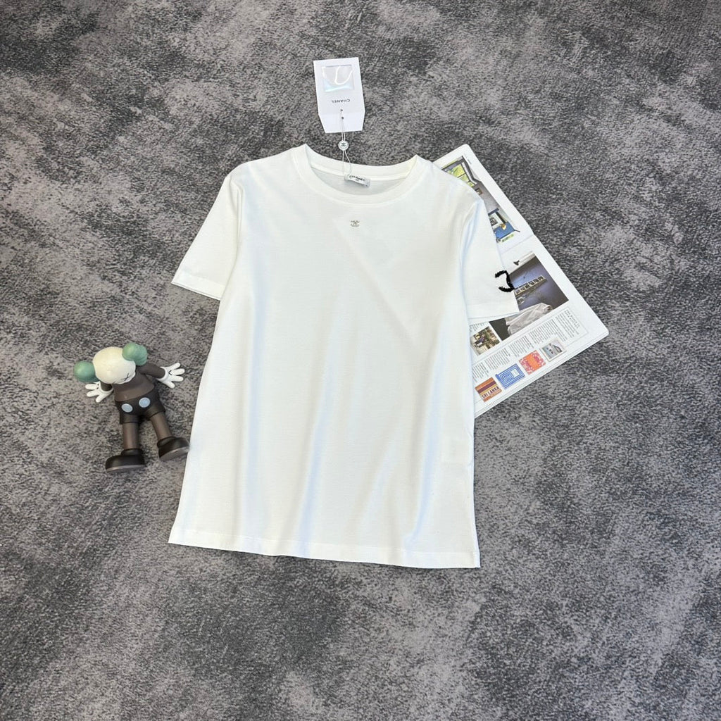 CC SS26 Embroidered Double C T-shirt Cotton 350646