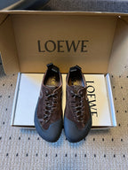 LOEW 26s Flow Sneaker Coffee Suede Sheepskin 678375