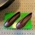 BV 26s Espadrille Ballet Flats Dark Red Lambskin