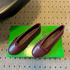 BV 26s Espadrille Ballet Flats Dark Red Lambskin