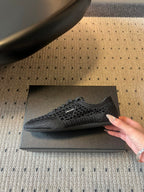 Prada 26s Collapse Sneakers Black Crochet Laced 726978