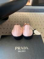Prada 26s Collapse Sneakers Light Pink Crochet Laced 726979