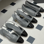 CC 25P Grey Black Quilted Calfskin