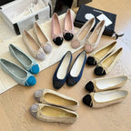 CC 25C Ballet Flat Two-tone Suede Calfskin