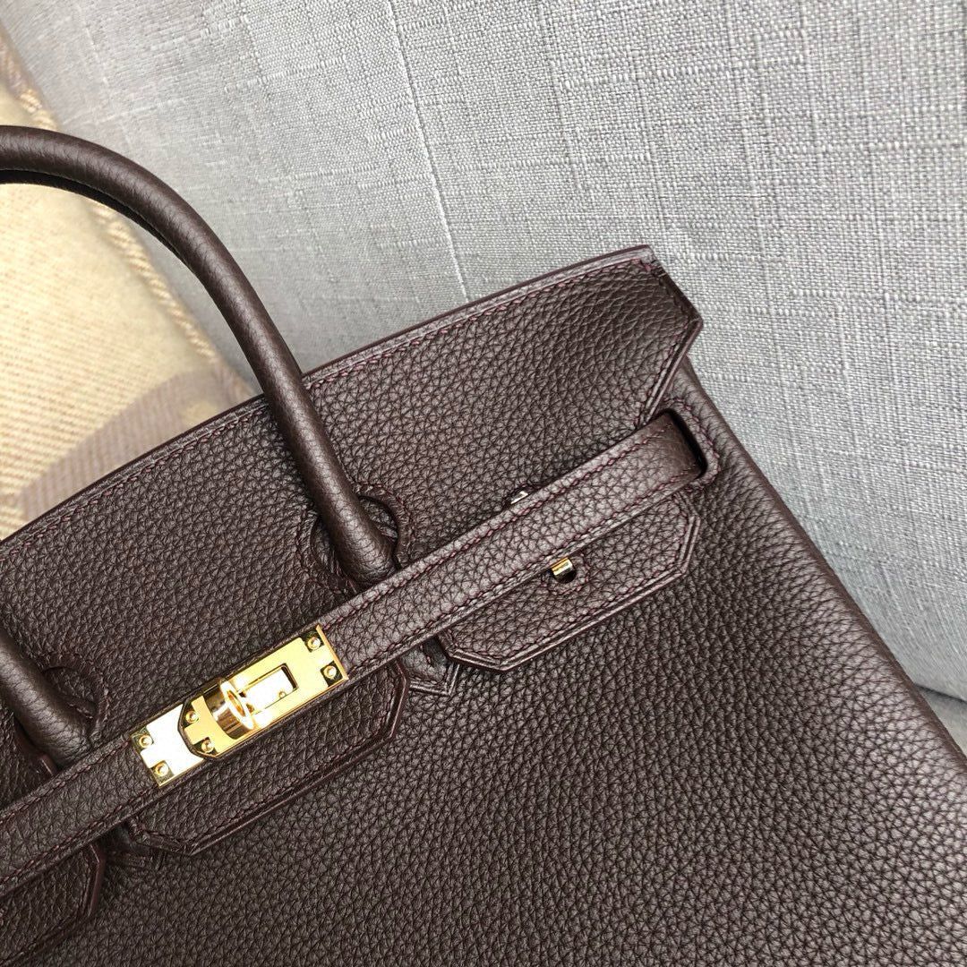 HM BIRKIN 25CM CAFE TOGO LEATHER GOLD HARDWARE