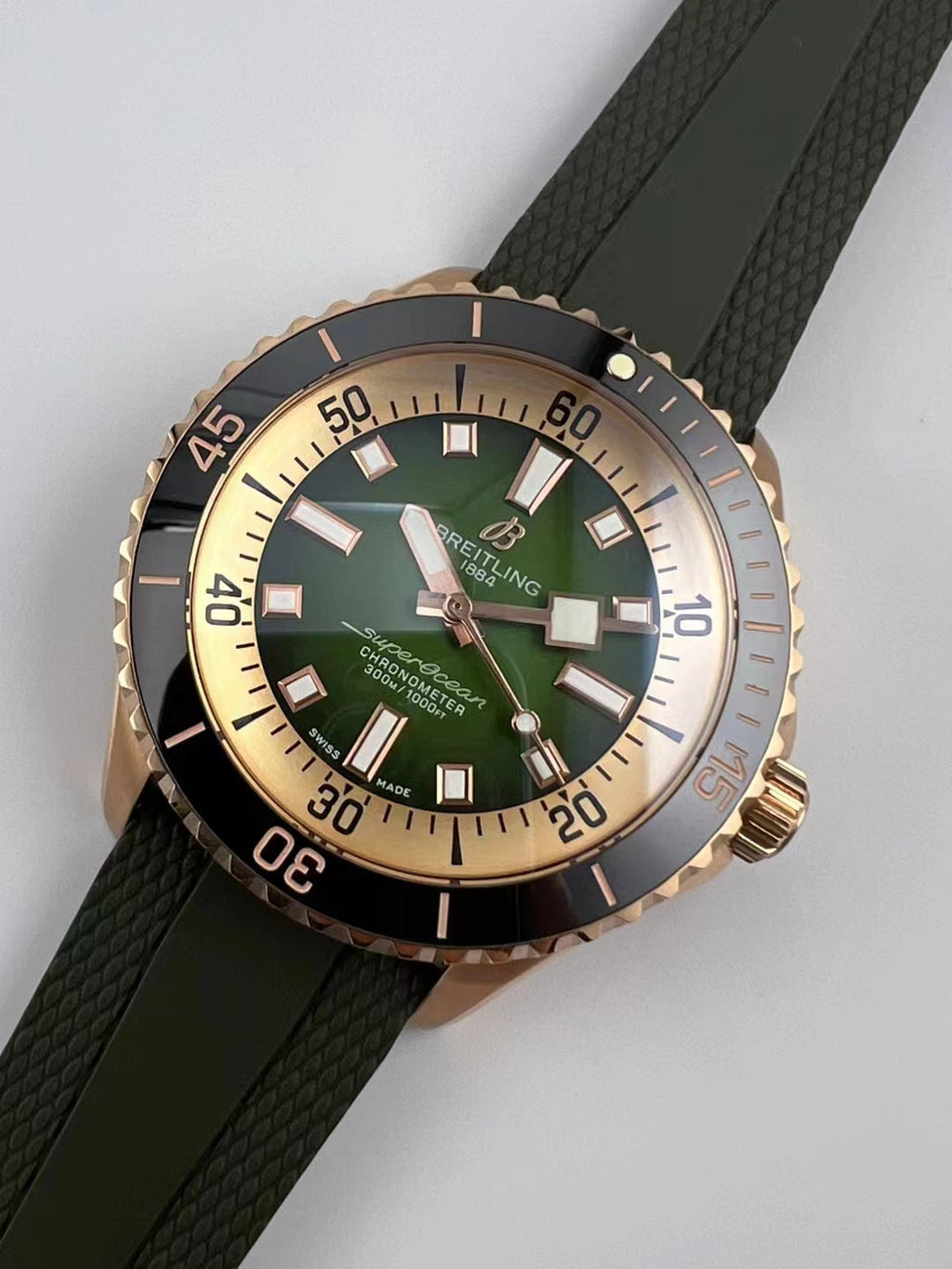 Breitling Superocean 42 Automatic Green Strap
