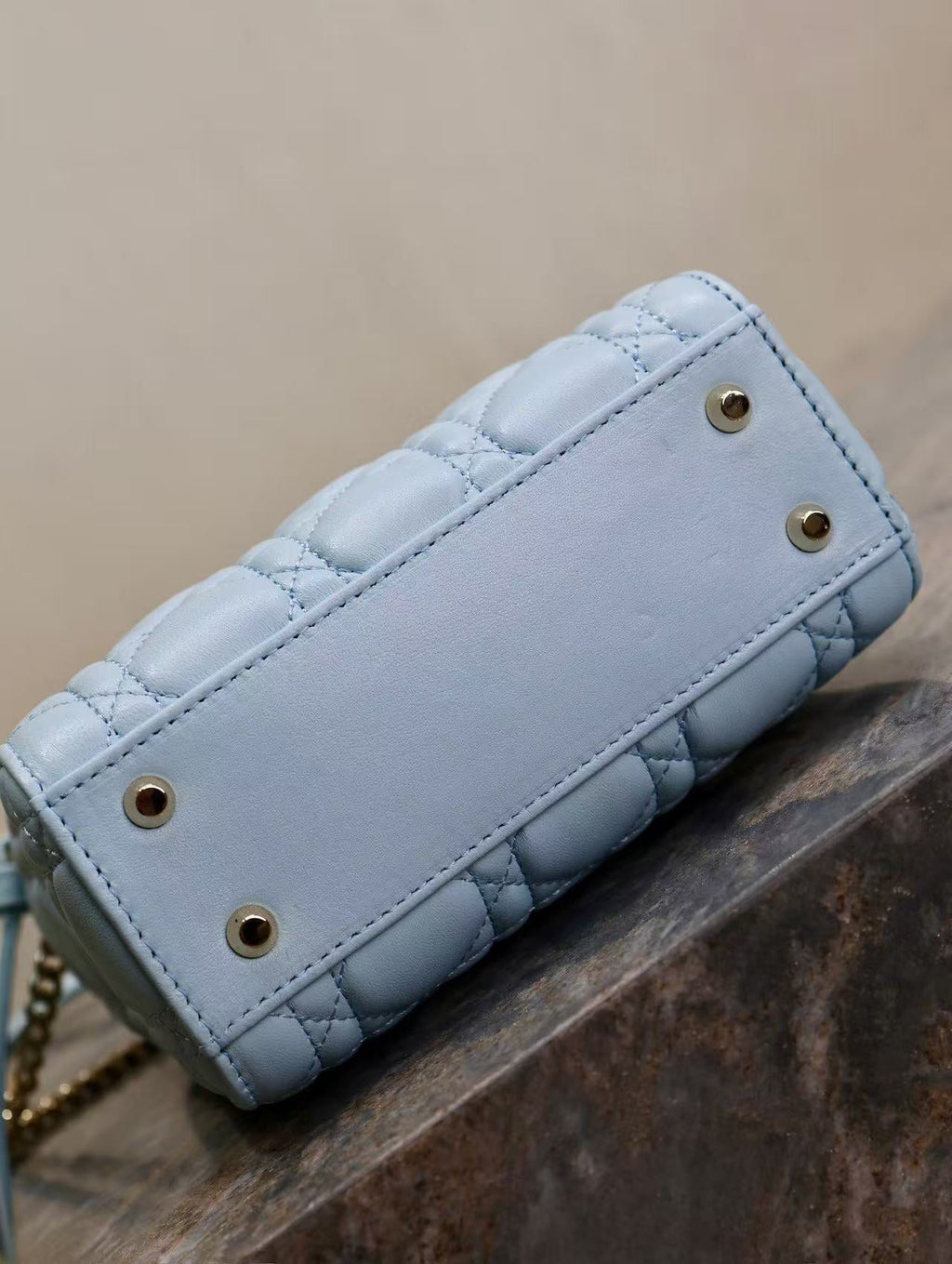 CD Mini Lady 17 Light Blue Mint Lambskin