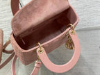 CD MEDIUM LADY 24 BLUSH CANNAGE LAMBSKIN