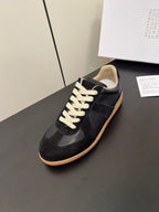 Maison Margiela Sneakers Black Calfskin Suede Patchwork
